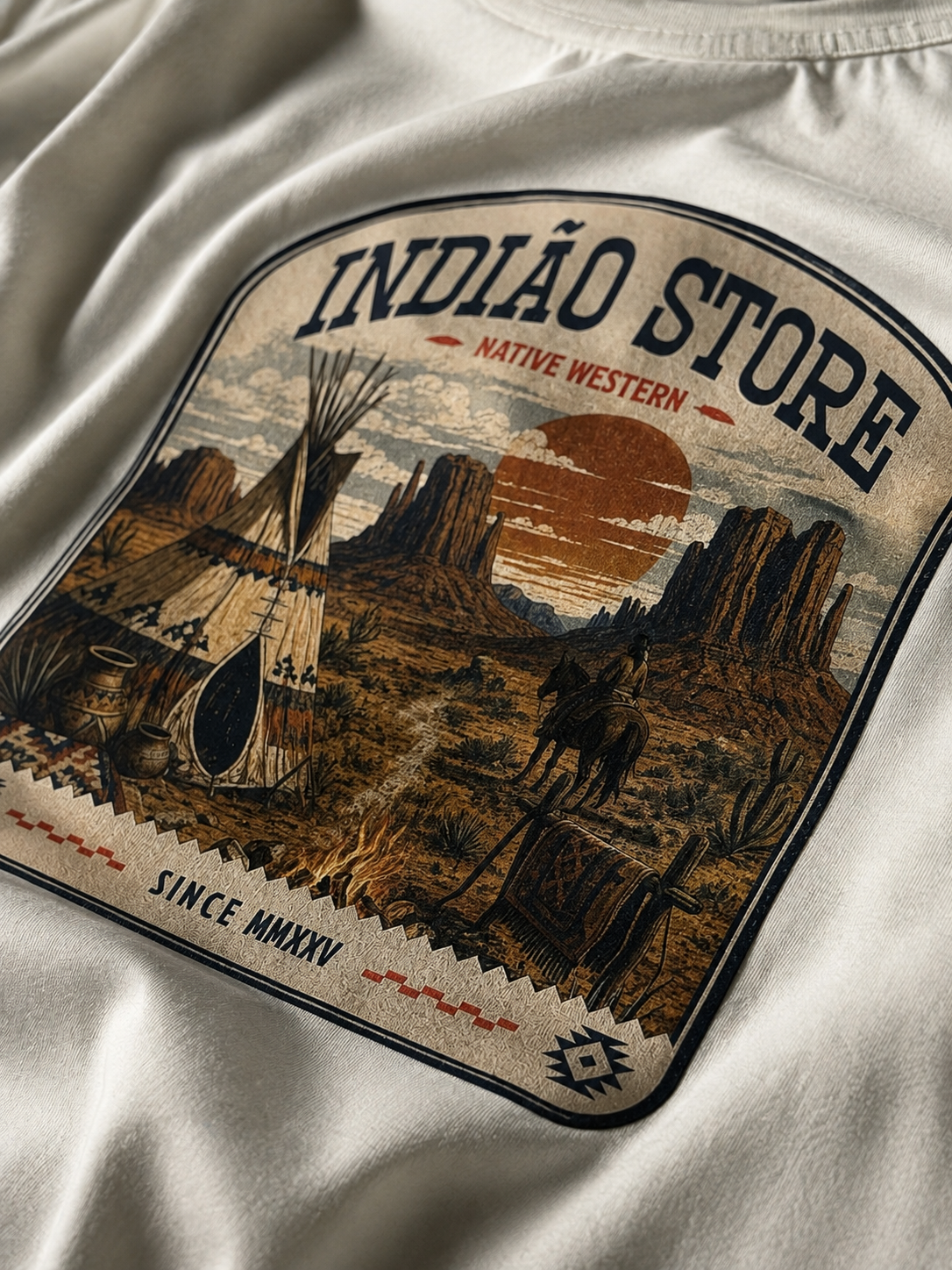 Camiseta da coleção Native Western da Indião Store