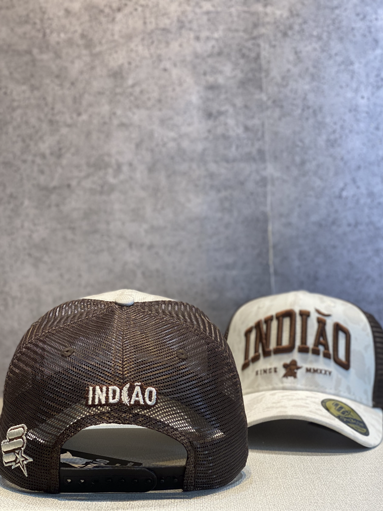 Boné Trucker - Indiao - Marrom Sublimado