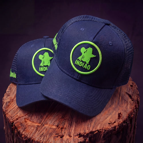 Boné Trucker - Silhueta - Marinho e Verde – Indião Store