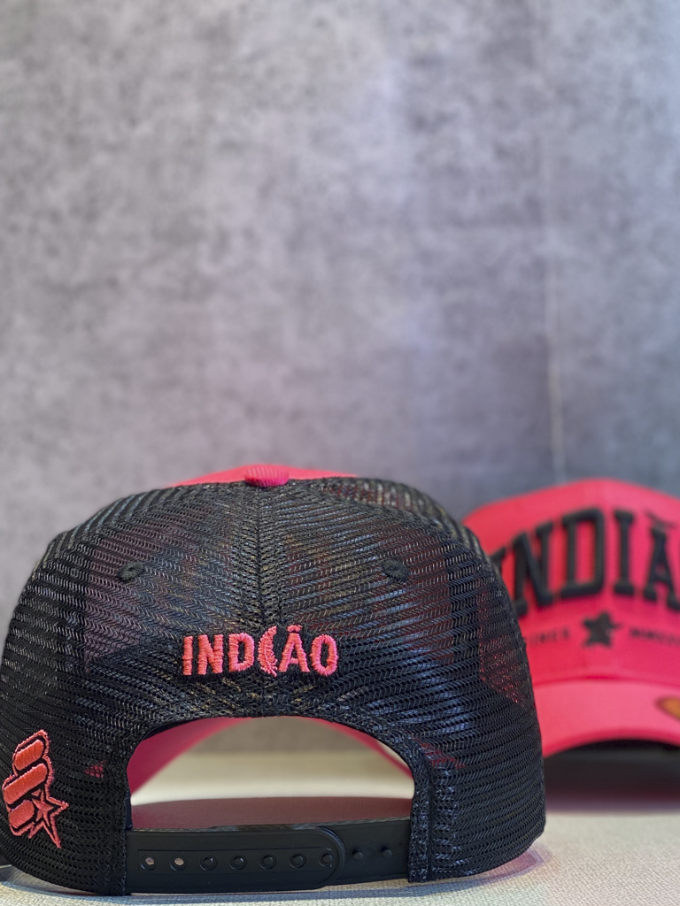 Boné Trucker - Indiao - Rosa Fluor