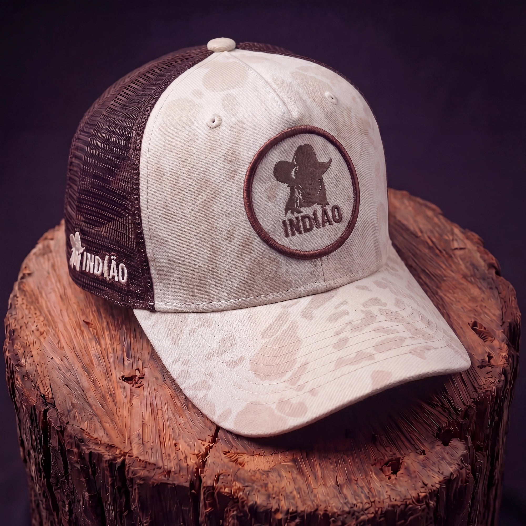 Boné Trucker - Silhueta - Marrom Sublimado
