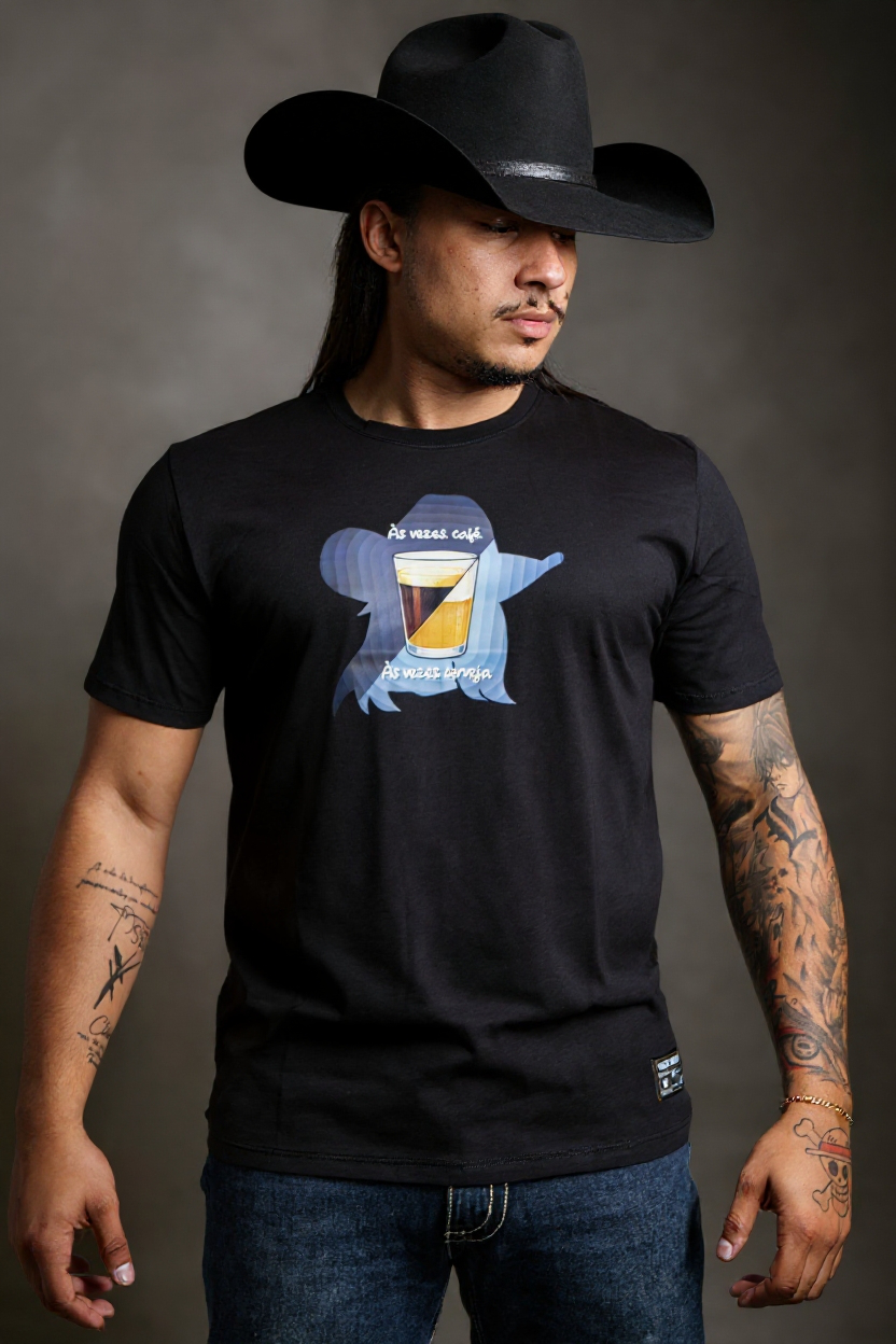 Camiseta Algodao Pima com Elastano - Cafe e Cerveja