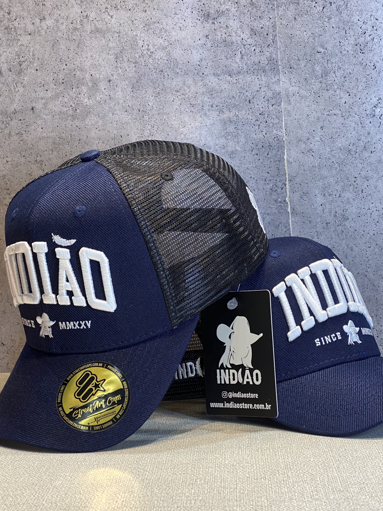 Boné Trucker - Indiao - Azul Marinho