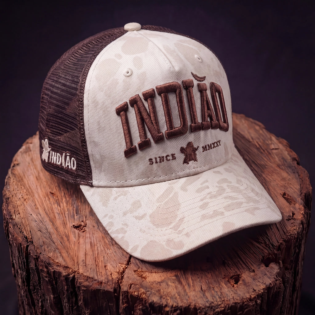 Boné Trucker - Indiao - Marrom Sublimado