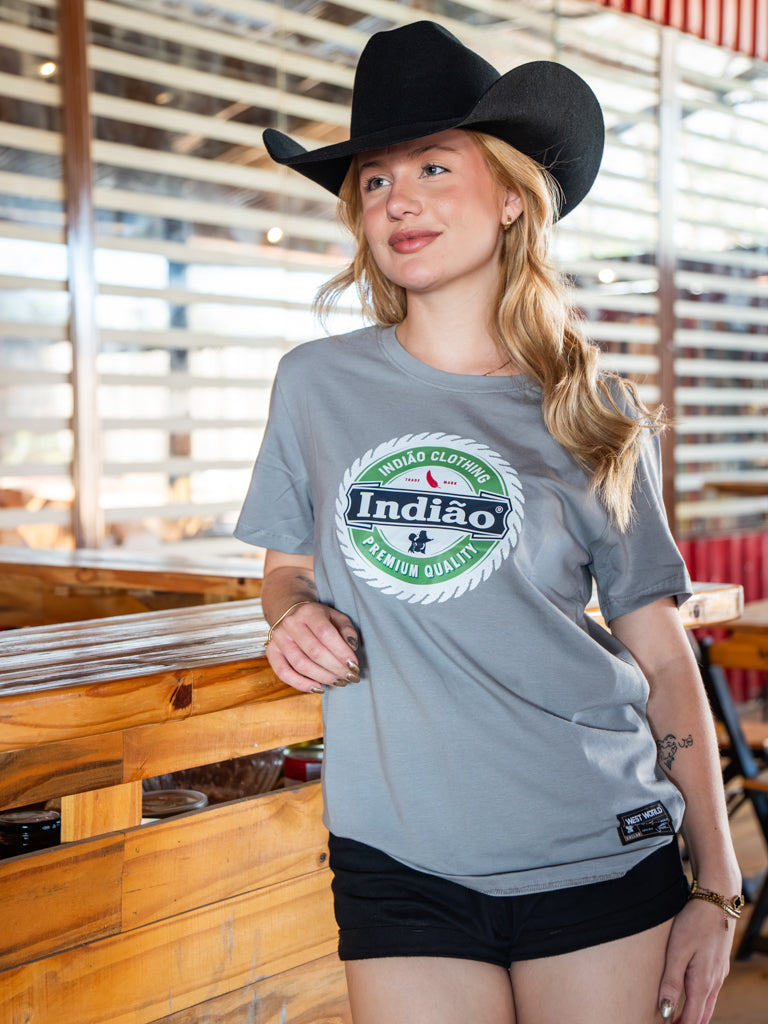 Camiseta Feminina Algodao Pima com Elastano - Indiao Premium