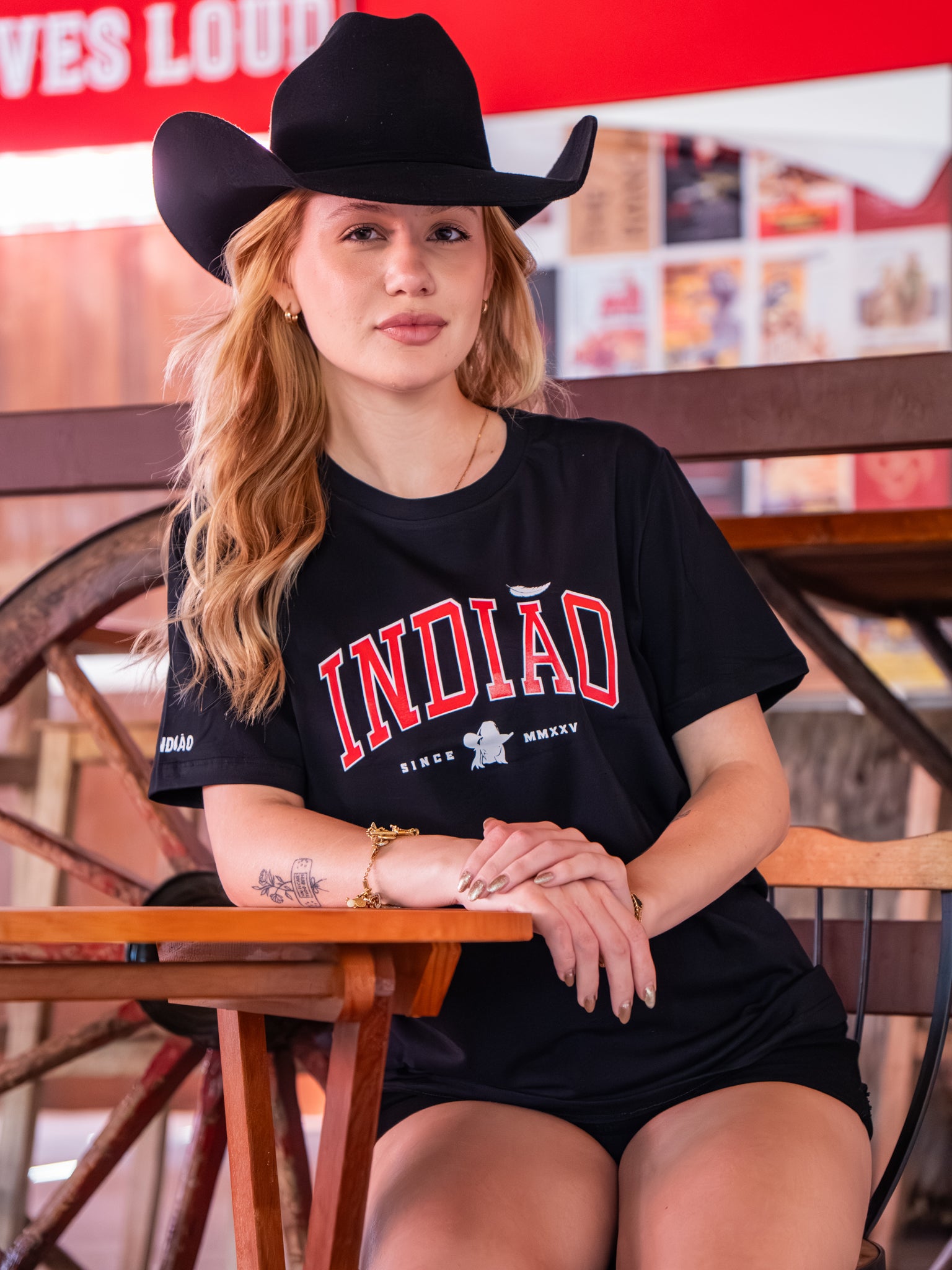 Camiseta Feminina Algodao Pima com Elastano - Indiao