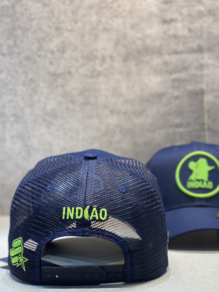 Boné Trucker - Silhueta - Marinho e Verde