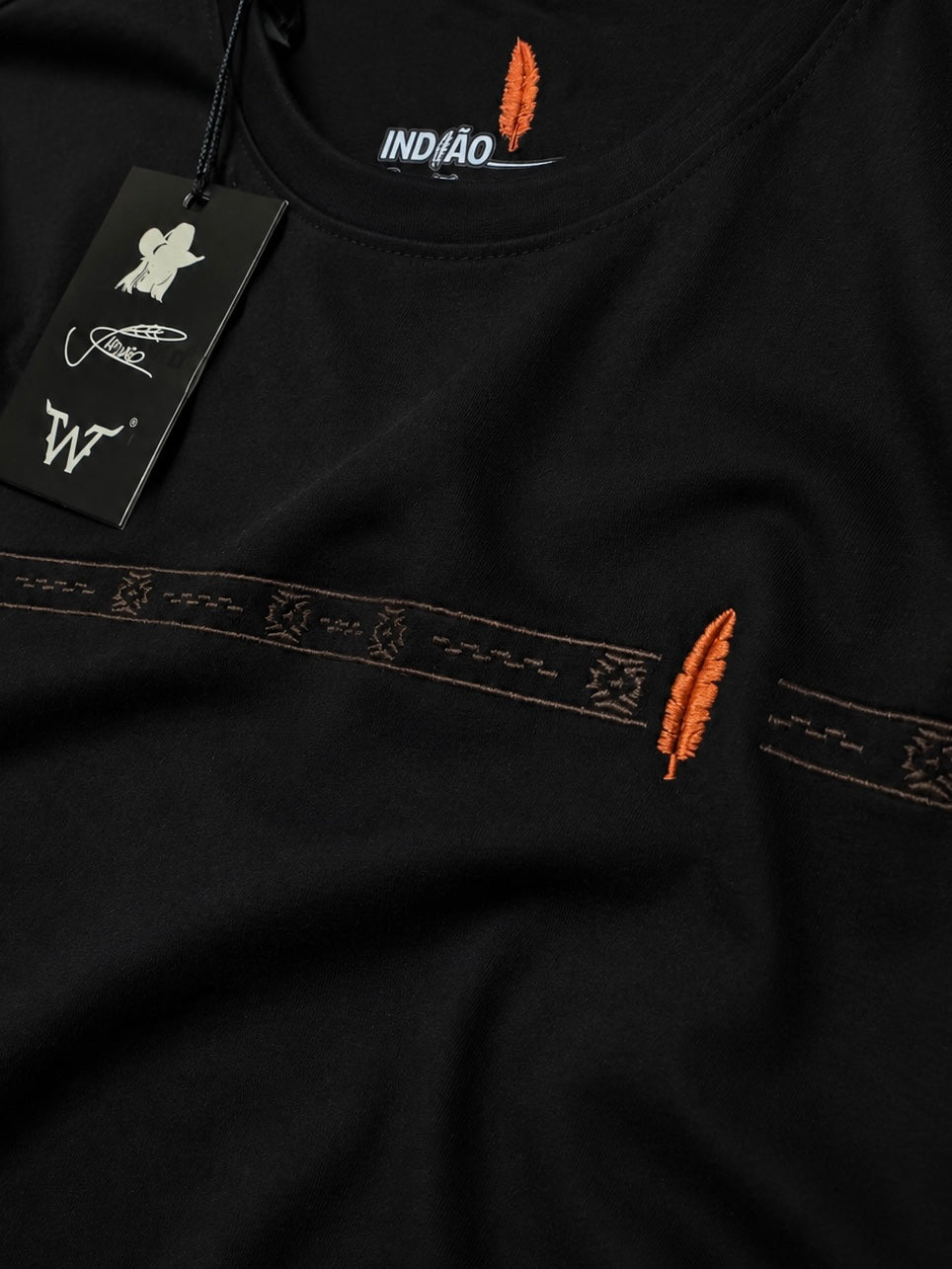 Camiseta Algodão Pima com Elastano - Pena Line – foto 5 – Indião Store