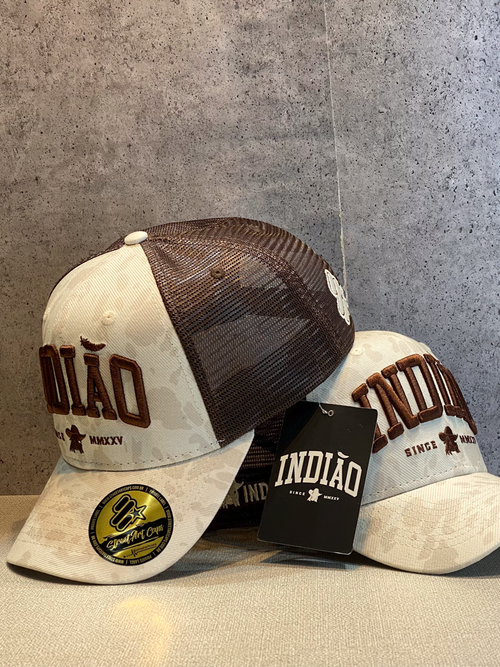 Boné Trucker - Indiao - Marrom Sublimado