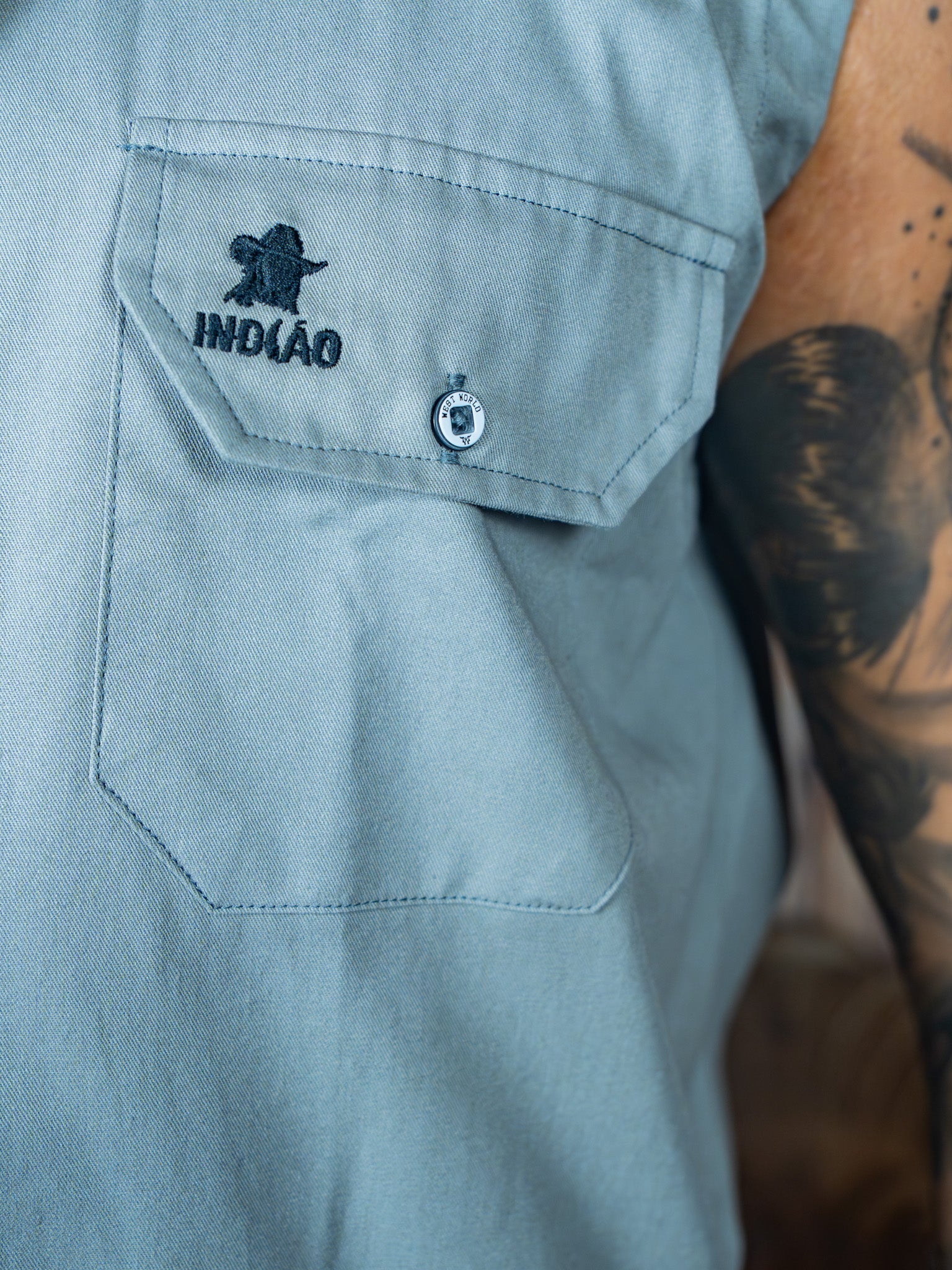 Camisa Regata Sarja Centauro 100% Algodao com Bolso