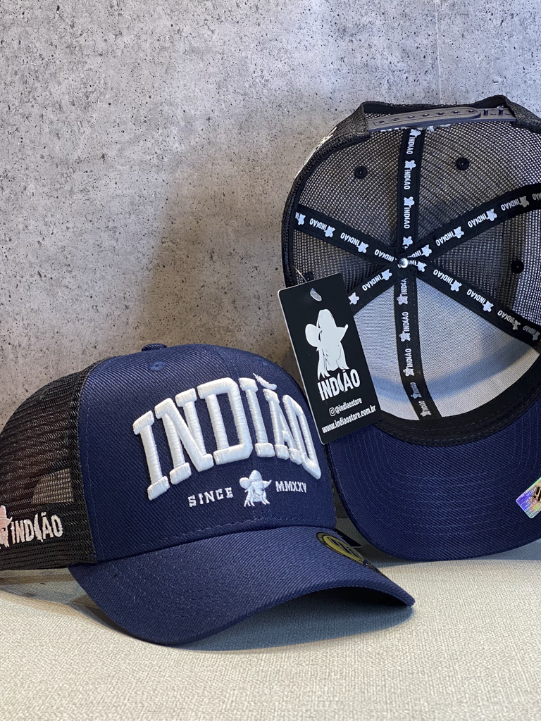 Boné Trucker - Indiao - Azul Marinho