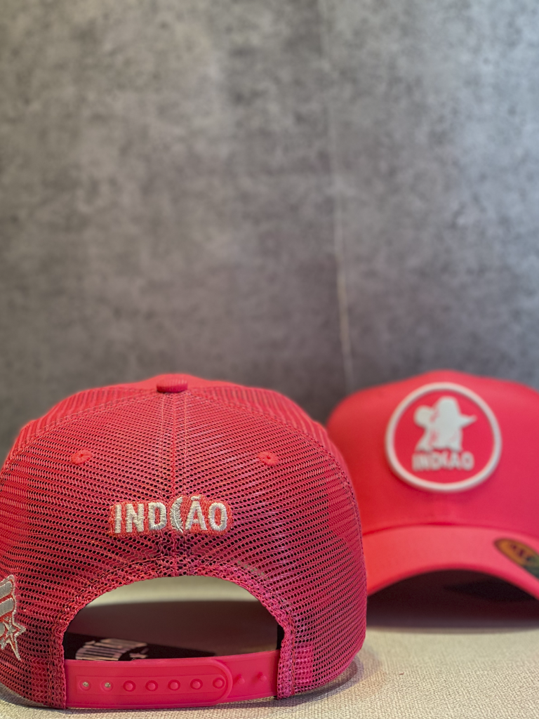 Boné Trucker - Silhueta - Rosa Fluor