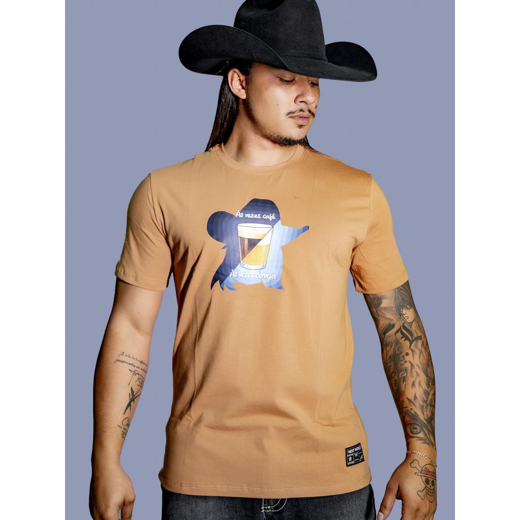 Camiseta Algodao Pima com Elastano - Cafe e Cerveja