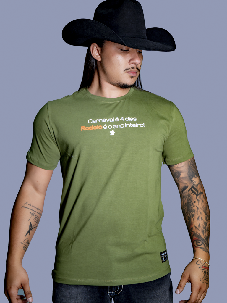 Camiseta Algodao Pima com Elastano - Carnaval 4 dias