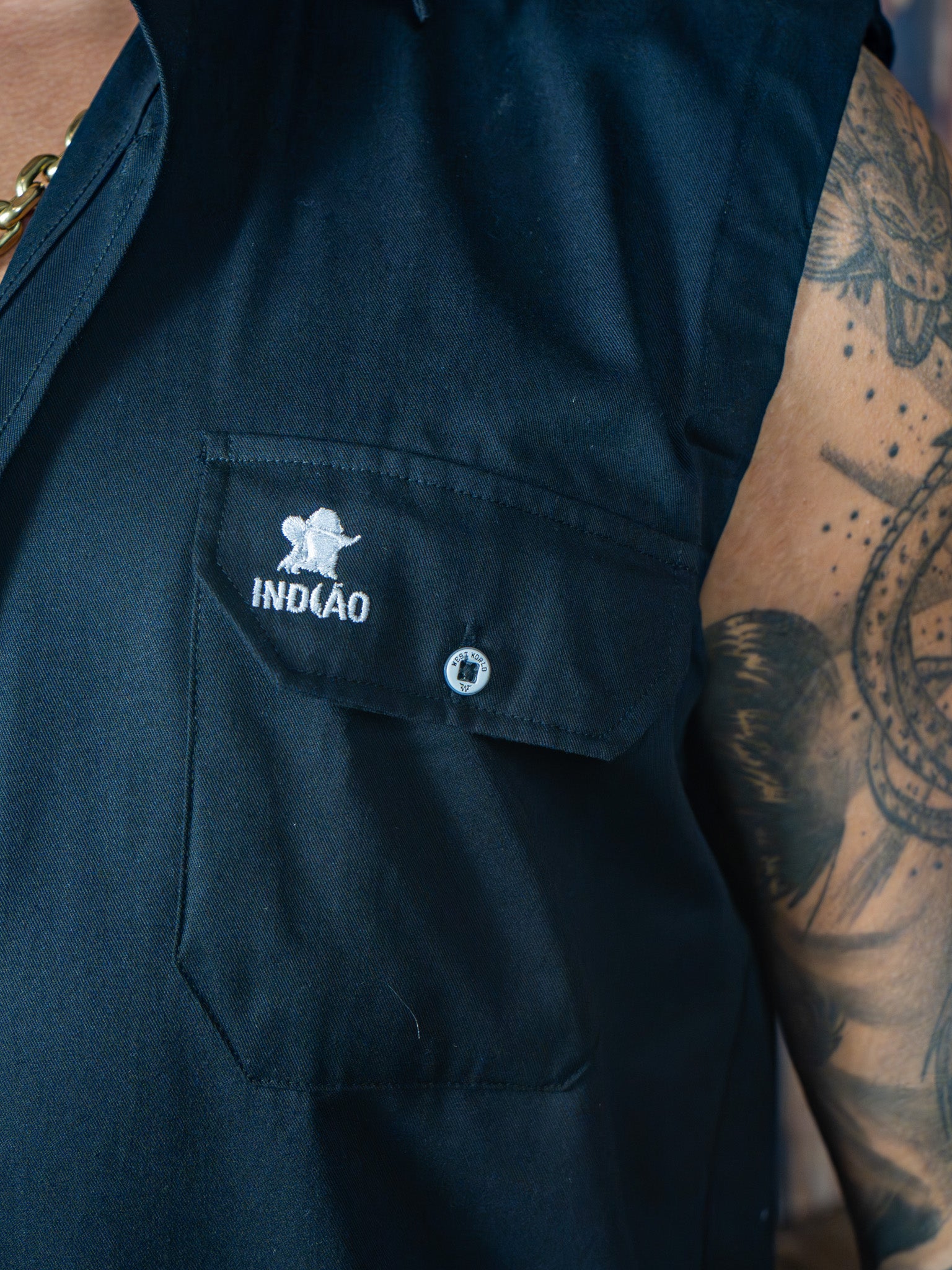 Camisa Regata Sarja Centauro 100% Algodao com Bolso