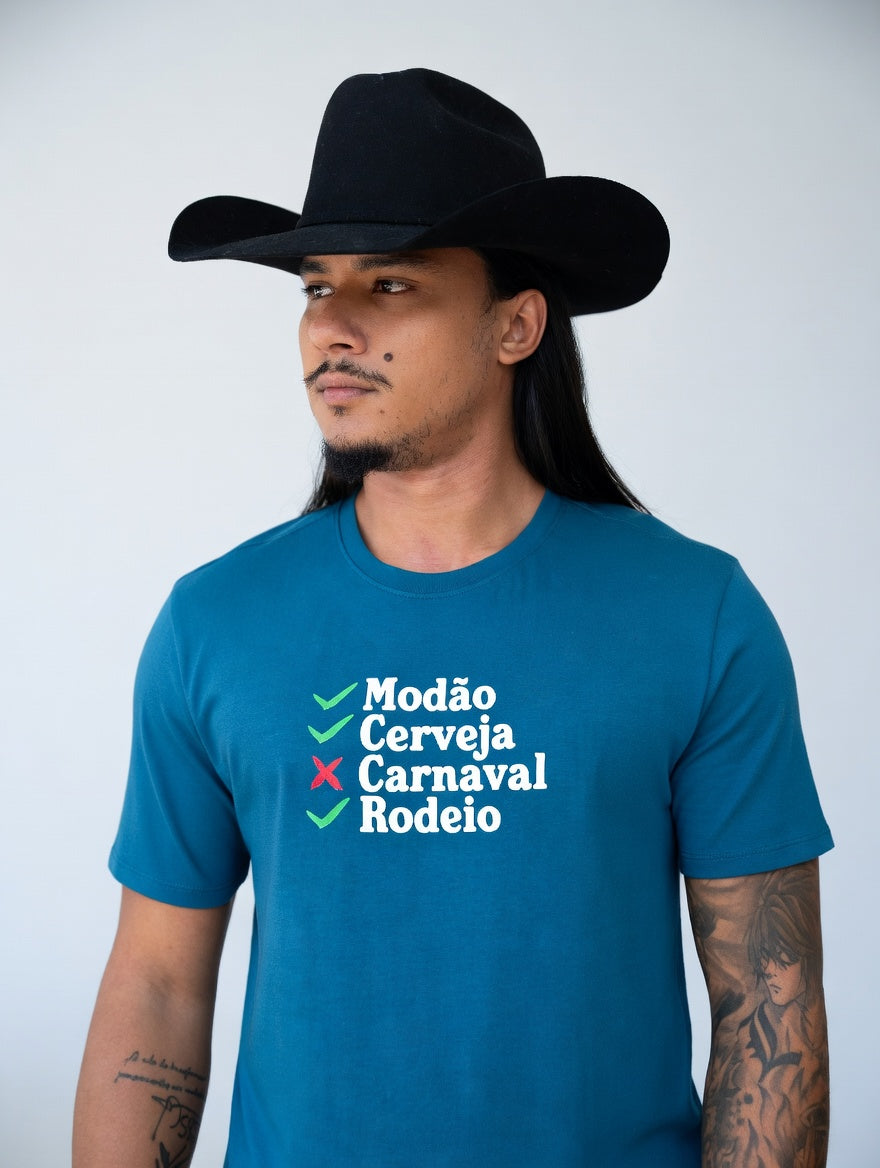 Camiseta Algodao Pima com Elastano - Modao Cerveja e Rodeio