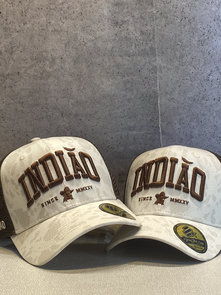Boné Trucker - Indiao - Marrom Sublimado