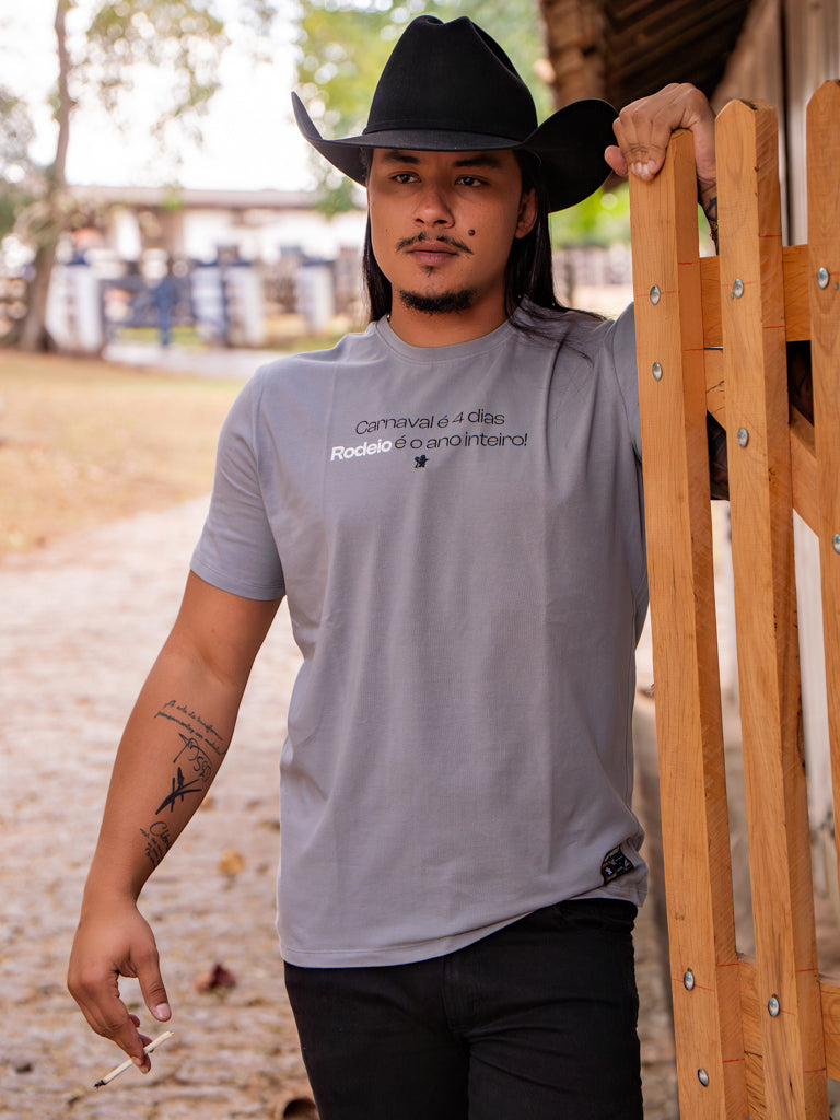 Camiseta Algodao Pima com Elastano - Carnaval 4 dias