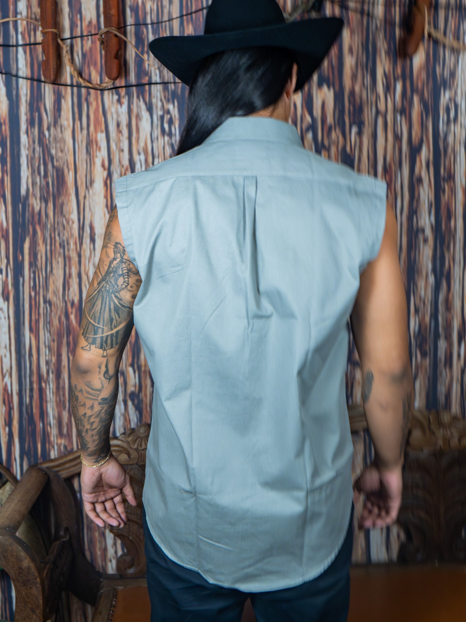 Camisa Regata Sarja Centauro 100% Algodao com Bolso