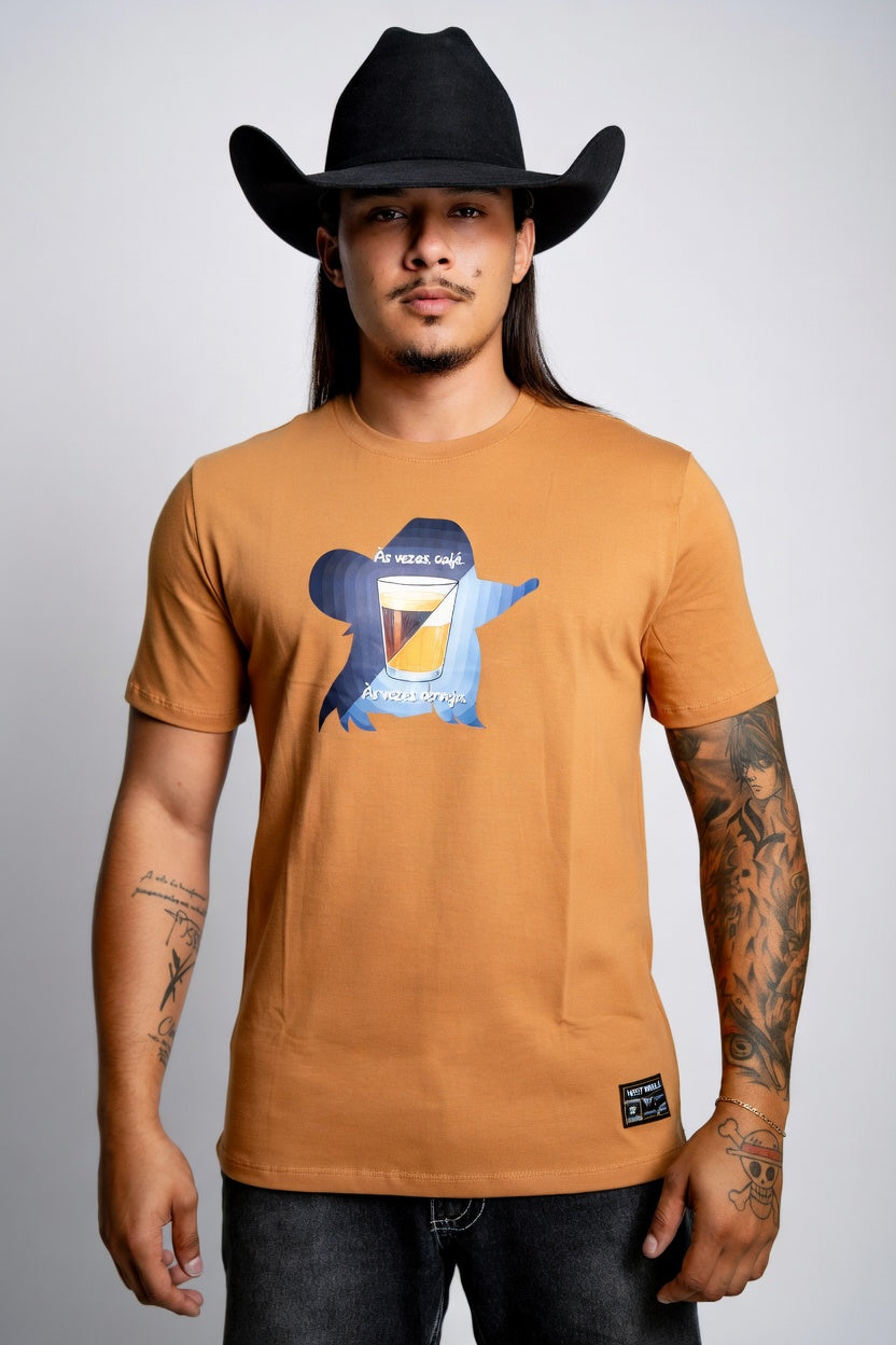 Camiseta Algodao Pima com Elastano - Cafe e Cerveja