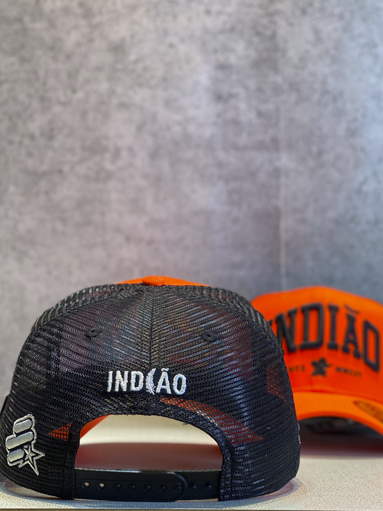 Boné Trucker - Indiao - Laranja Fluor