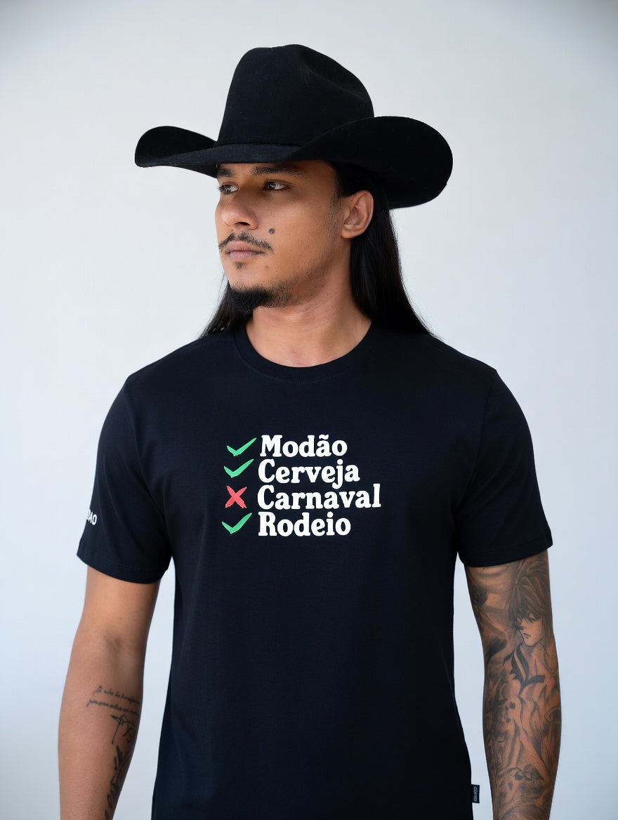 Camiseta Algodao Pima com Elastano - Modao Cerveja e Rodeio