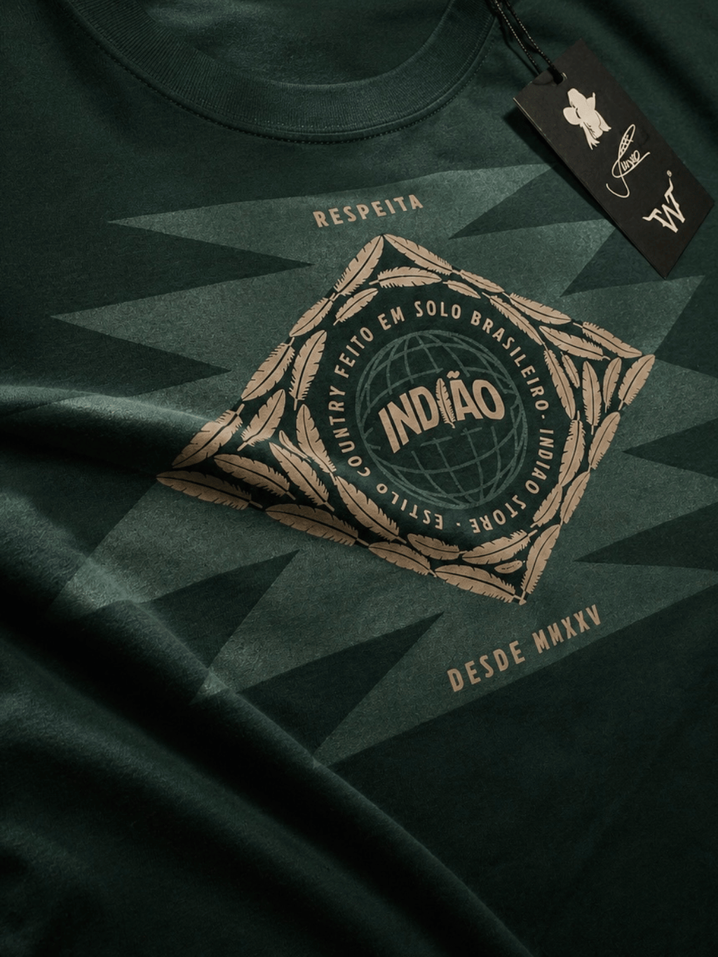 Camiseta Feminina Country Algodão Pima com Elastano - Pena Brasil – foto 3 – Indião Store