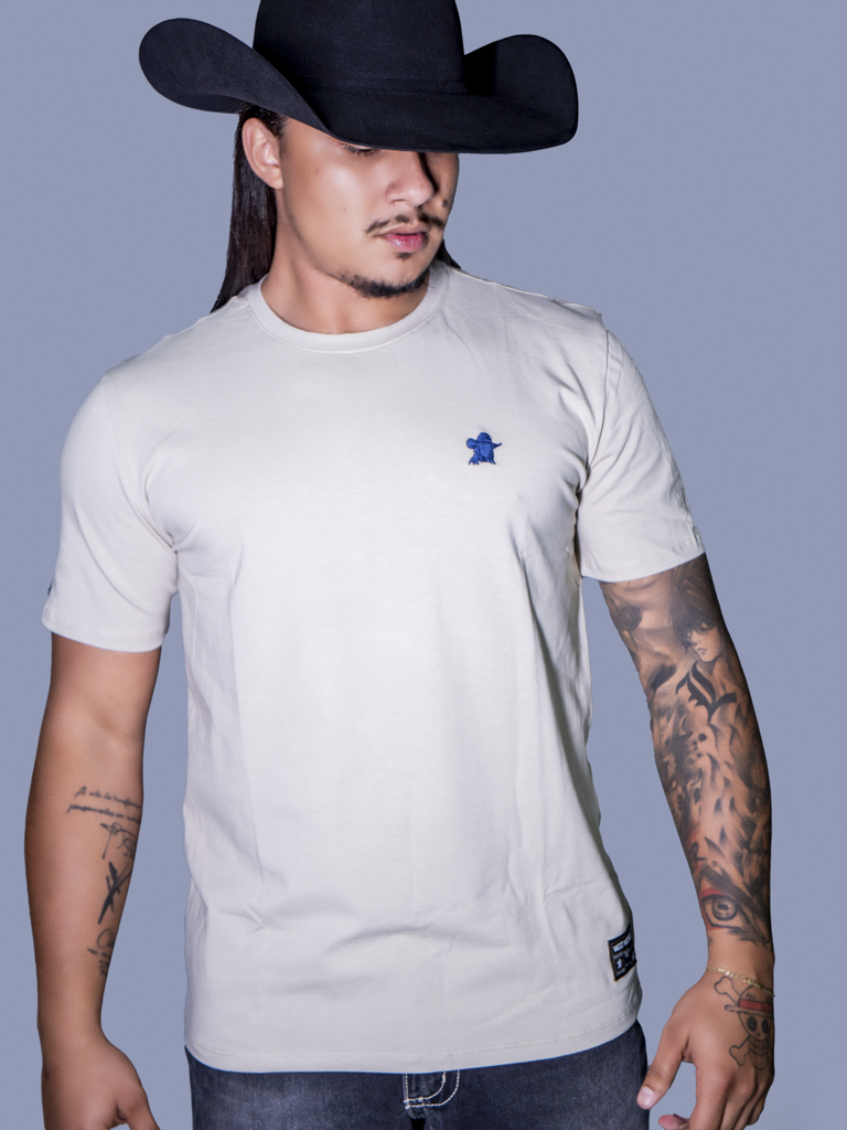 Camiseta Algodao Pima com Elastano - Basica Bordada