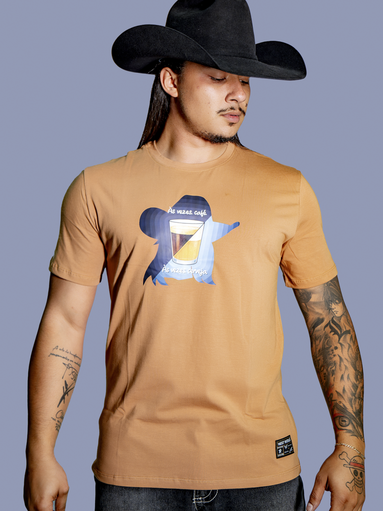 Camiseta Algodao Pima com Elastano - Cafe e Cerveja