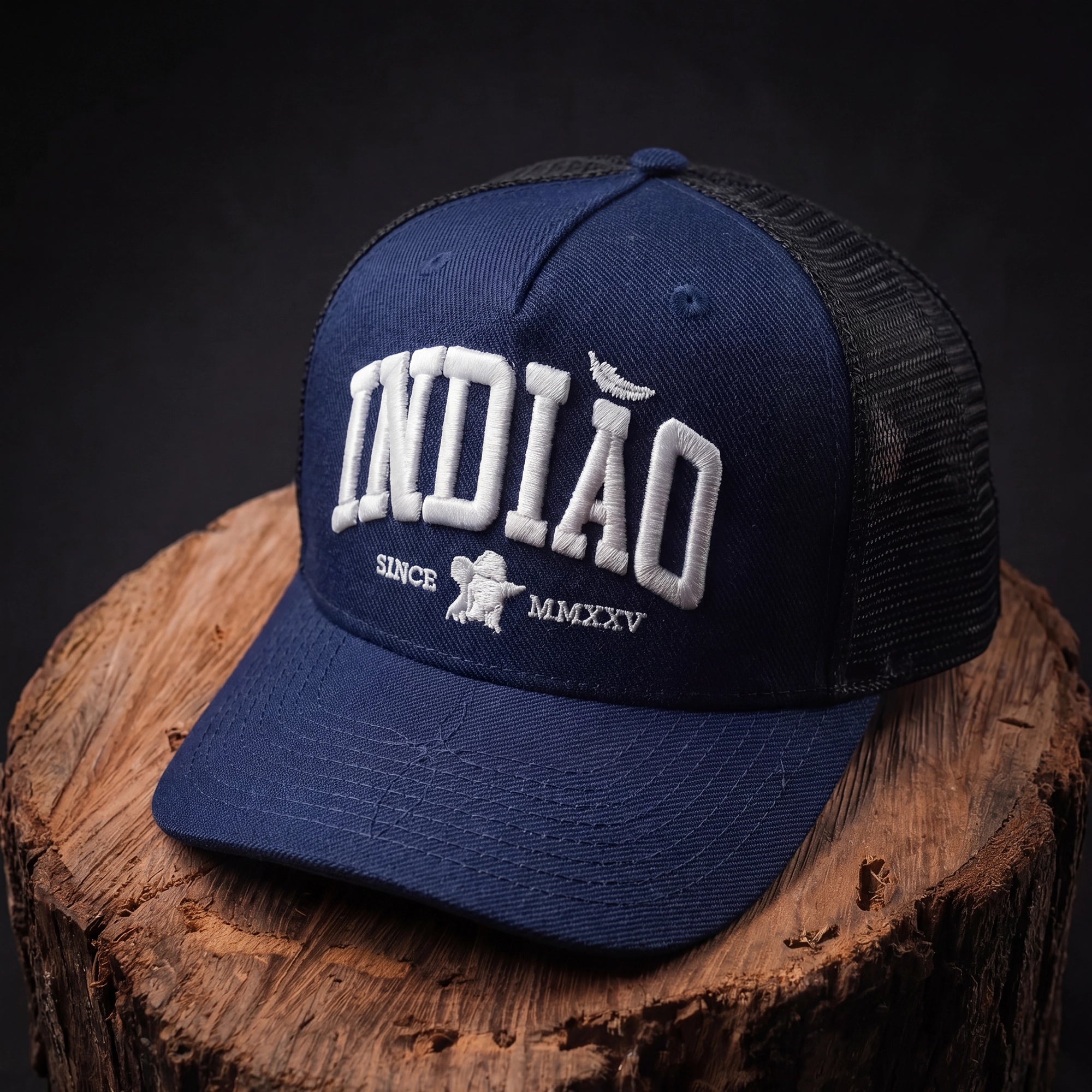Boné Trucker - Indiao - Azul Marinho
